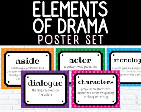 Elements Of Drama Posters Etsy