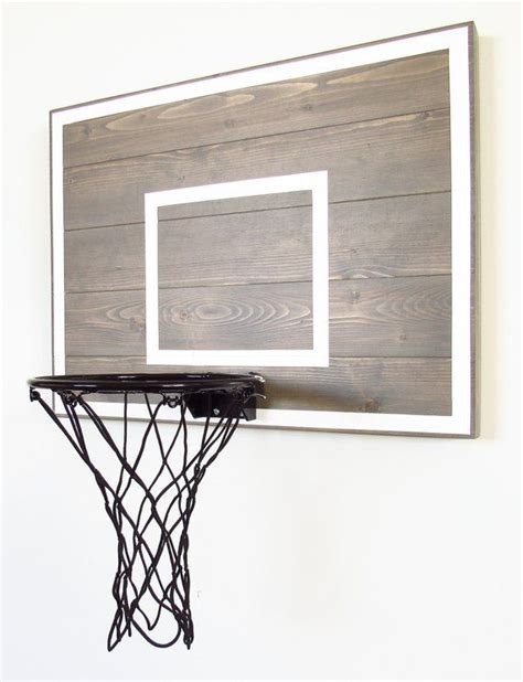 Gray Wood Basketball Hoop Handmade Weathered Gray Basketball Etsy