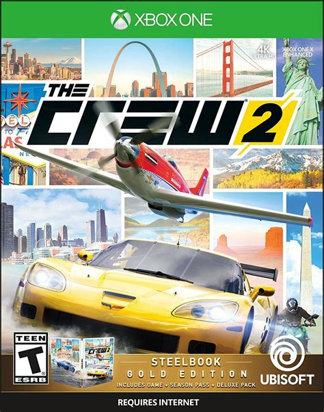 The Crew 2 Steelbook Gold Edition Xbox One Video Game Disc Avallax