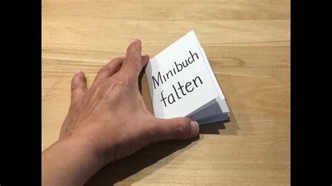 ein minibuch papierbüchlein mit 8 seiten falten youtube