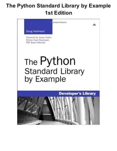 The Python Standard Library By Example 1st Edition Pdf Ebook Full Free