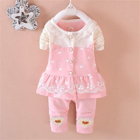 Bibicola Baby Girl Clothes Sets Bebe Pink Clothing Suits Newborn Cotton