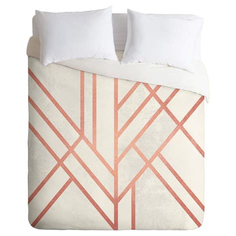 Queen Elisabeth Fredriksson Art Deco Duvet Cover Set Rose Deny