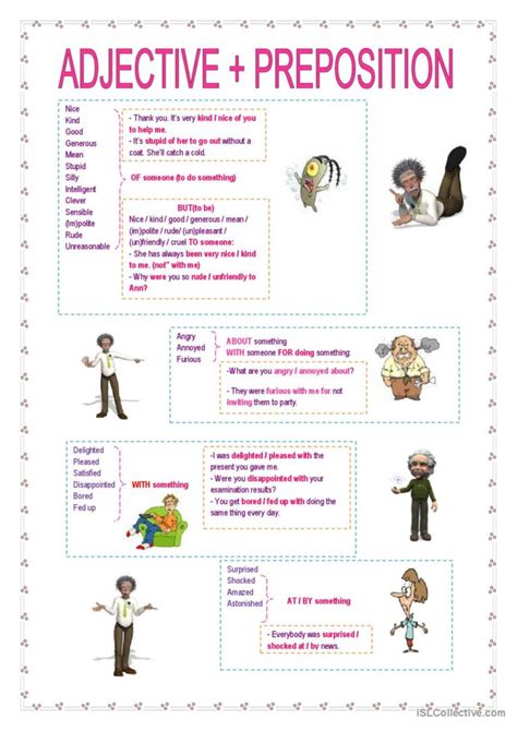 Adjective Preposition English Esl Worksheets Pdf And Doc