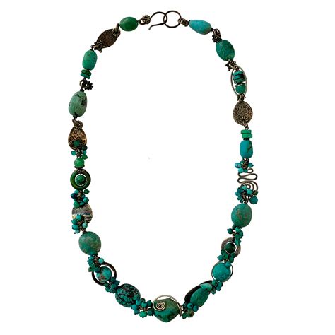 turquoise swirl necklace