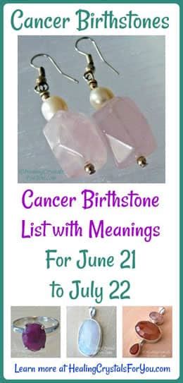 Cancer Birthstone List Birthstones And Meanings 21st June 22nd July