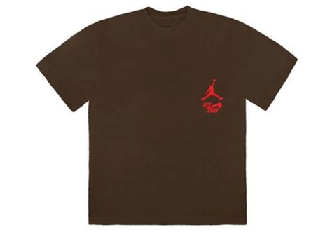 Jordan Travis Scott Cactus Jack Highest Brown T Shirt The Edit Ldn