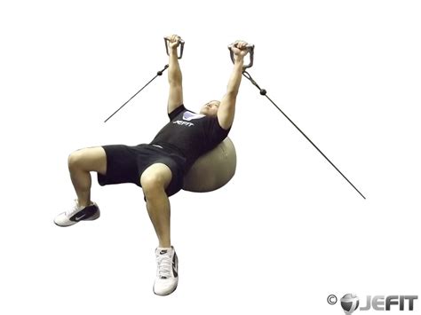 Cable Press On Exercise Ball Exercise Database Jefit Best Android