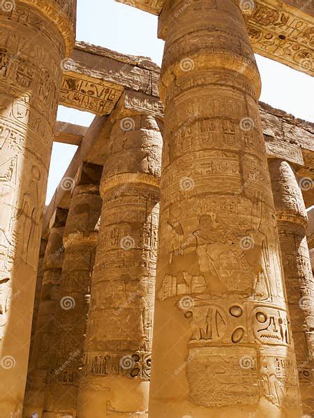 Egyptian Pillars Stock Image Image Of Writing History 6247821