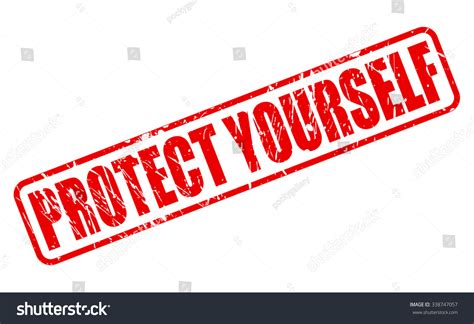 Protect Yourself Red Stamp Text On Stock Vector Royalty Free 338747057