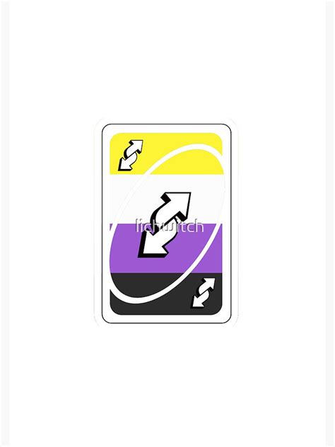 Uno Reverse Card Non Binary Pride Flag Sticker Spiral Notebook By