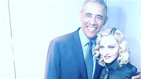 Madonna Becomes Speechless Meeting President Obama See The Pics Entertainment Tonight
