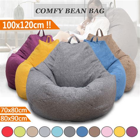 Microsuede extra large bean bag chair. Large Bean Bag Chairs Couch Sofa Cover Indoor Lazy Lounge ...