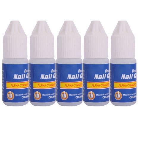 5pcs Professional 3gbottle Acrylic Nail Art Glue French False Tips