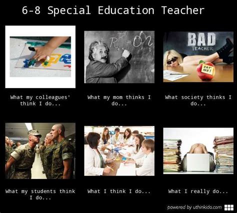 A subreddit for ed memes. 6 8 special education teacher, What people think I do ...