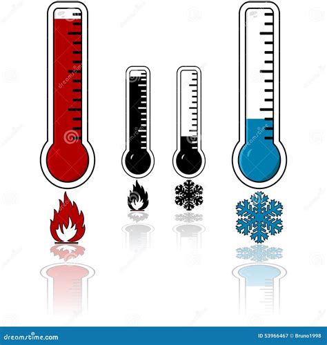Heiße Und Kalte Temperatur Stock Abbildung Bild 53966467