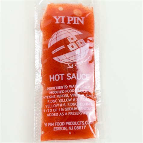 Yi Pin Hot Sauce Packets 8 Grams 400case