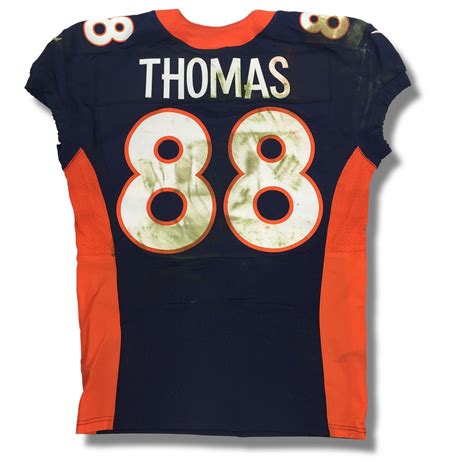 Denver traded thomas to houston last week and he and his new team gave the broncos their sixth loss on sunday. Lot Detail - Demaryius Thomas 2015 Game Worn Denver Broncos Jersey (Broncos COA, Photo-Matched ...