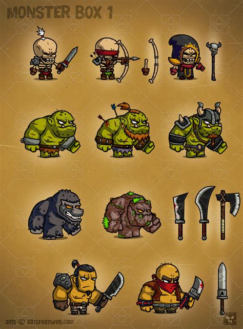 Monster Cartoon Rpg Characters 1 Gamedev Market