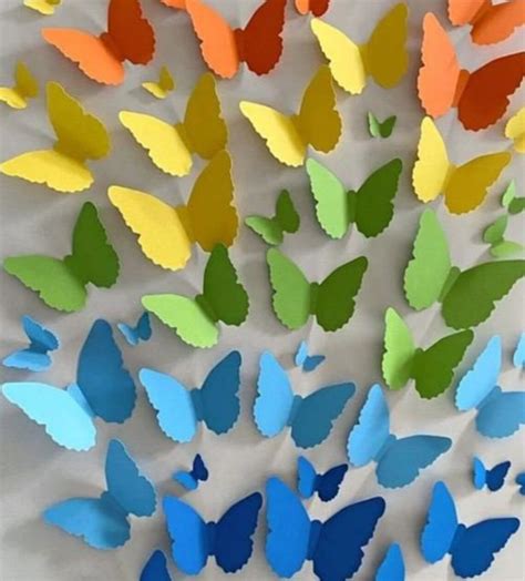 Rainbow Butterfly Wall Decorations Etsy