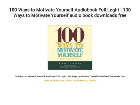 100 Ways To Motivate Yourself Audiobook Full Leght 100 Ways To Moti
