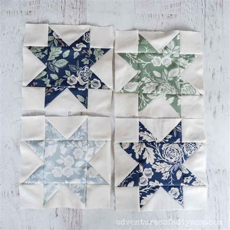 Sawtooth Star Quilt Block With 7 Block Sizes Star Quilt Blocks