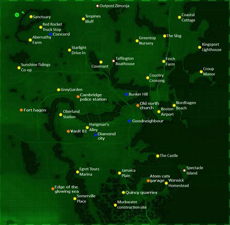 Fallout 4 Map Of Glowing Sea