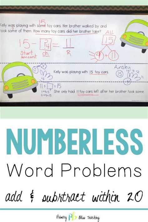 Feel free to print them. Numberless & Numbered Word Problems (story problems within ...