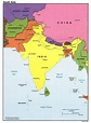 Large detailed political map of South Asia with major cities and ...