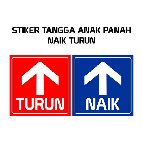 Jual Stiker Tangga Tanda Panah Naik Turun K Safety Stiker Petunjuk