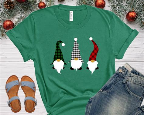 Chirstmas Gnome Shirt Gnome Christmas Shirt Women Gnomes Etsy
