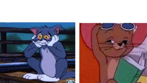 Reaction Template Sad Tom And Happy Jerry Rmemetemplatesofficial