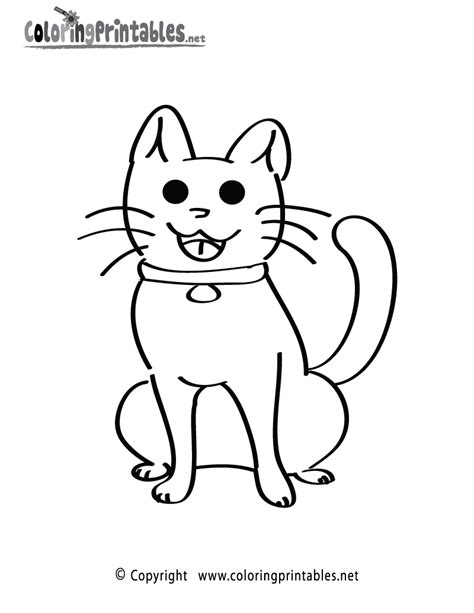 Kitten Coloring Page - A Free Animal Coloring Printable