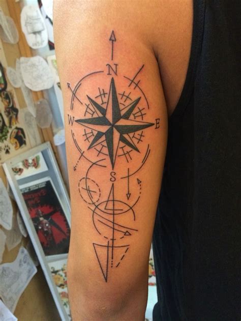 Resultado De Imagen Para Geometric Compass Tattoo Map Tattoos Line