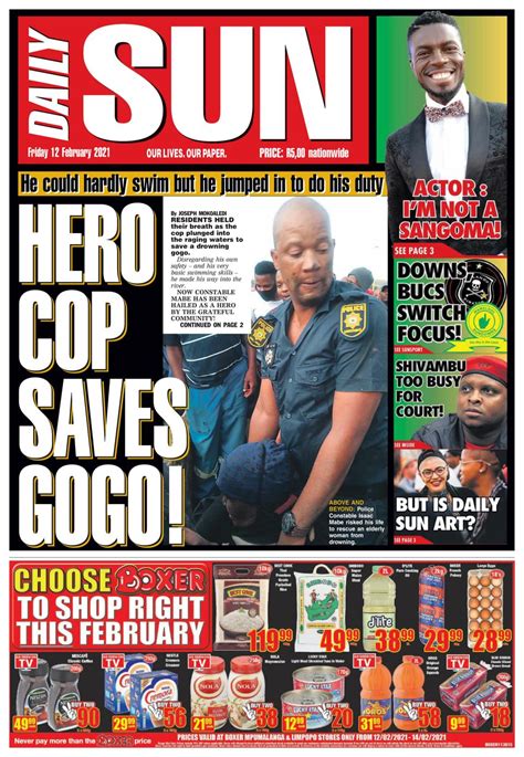 Daily Sun February 12 2021 Newspaper Get Your Digital Subscription