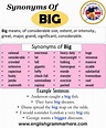 32 Synonyms Of Big, Big Synonyms Words List, Meaning and Example ...