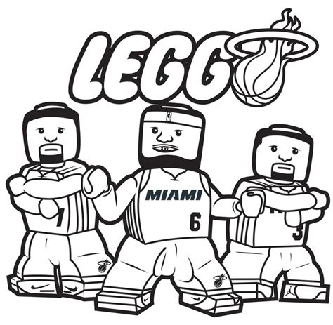 1, 2, 3 cc standards: Lebron James Miami Heat Coloring Coloring Pages