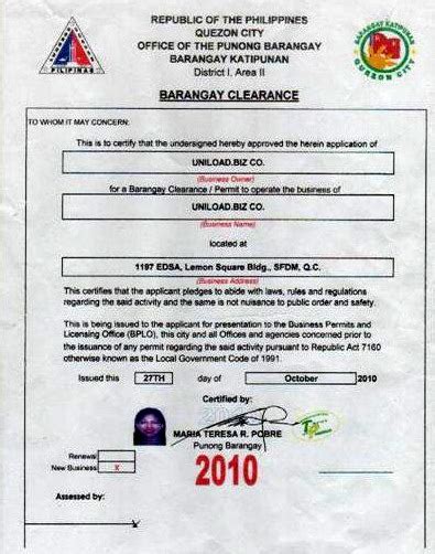 How To Get Barangay Clearance In The Philippines