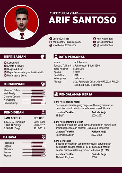 Contoh Cv Lamaran Kerja Kreatif Dan Menarik 21 Creative Cv Template Cv