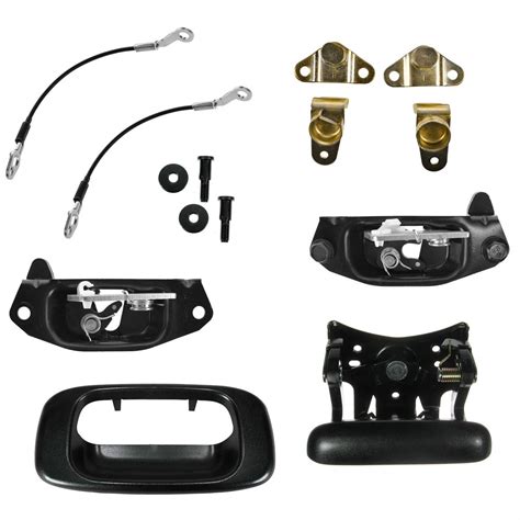 Tailgate Hinge Latch Striker Handle Cable Kit Set For Chevy Gmc