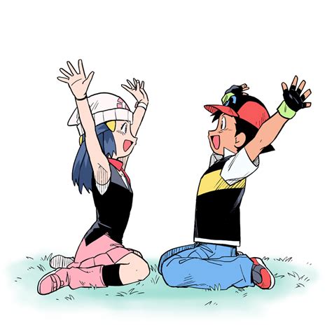 Dawn And Ash Ketchum Pokemon And More Drawn By Dododo Dadada Danbooru