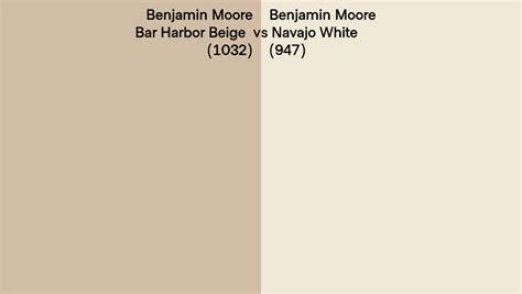 Benjamin Moore Bar Harbor Beige Vs Navajo White Side By Side Comparison