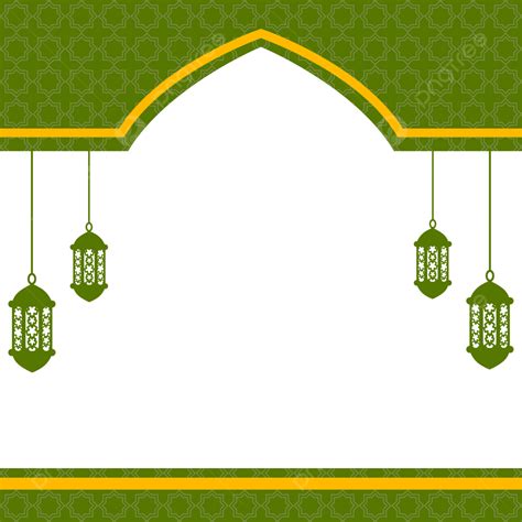 Gambar Bingkai Islami Dengan Pola Mosaik Arab Untuk Ramadhan Atau Idul
