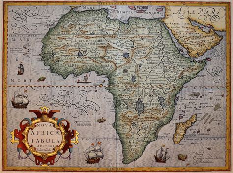 Nova Africae Tabula Old Map By Mercator G Hondius J