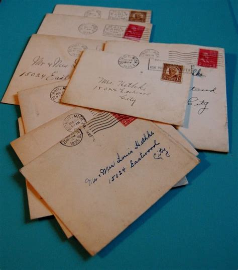 10 Vintage Envelopes From The 1930s Stamped And By Palominoblonde