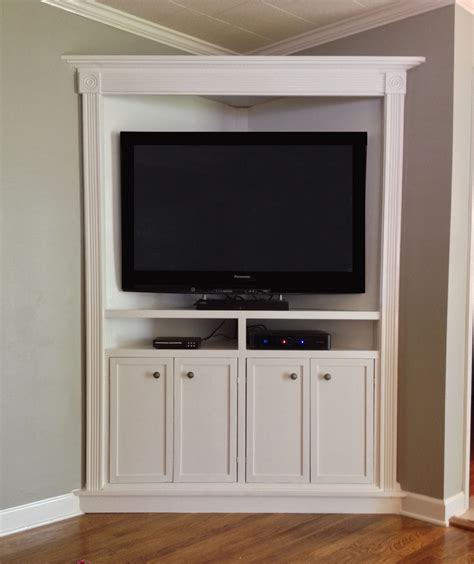 Hand Crafted Custom Corner Entertainment Media Cabinet By