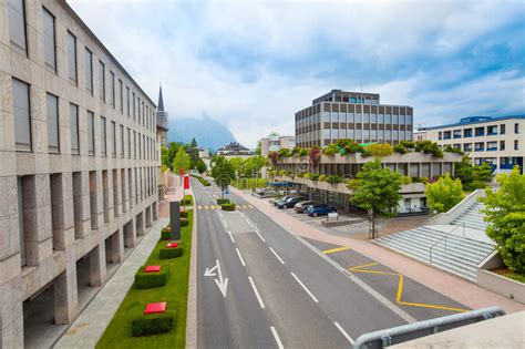Streets of Vaduz, Capital of Liechtenstein Stock Photo - Image of ...