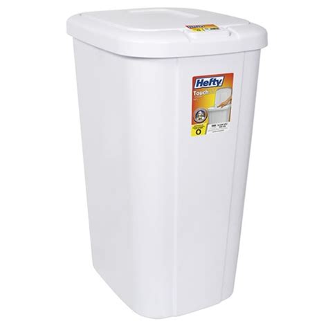 Hefty® White 133 Gallon Touch Lid Trash Can Us Plastic Corp