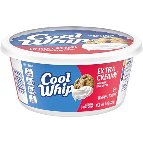 Cool Whip Extra Creamy Whipped Topping 8 Oz Tub