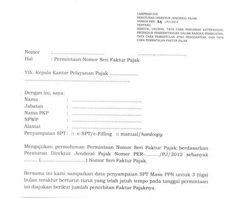 Contoh Surat Permohonan Revisi Faktur Pajak Doylc Asia Riset